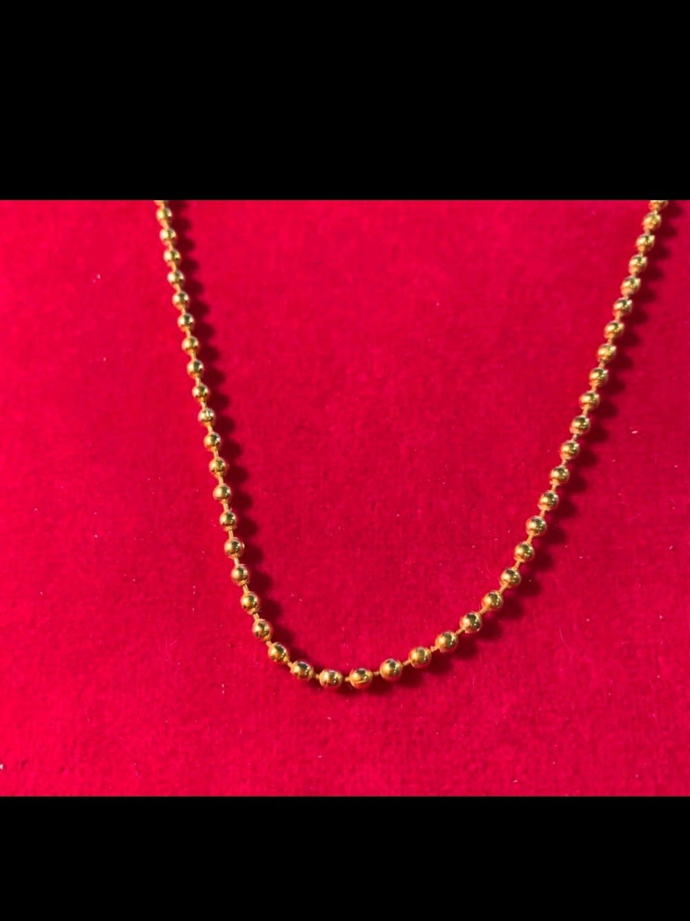 14KT GOLD PLATED 18 INCH 2.4MM BALL CHAIN NECKLACES WITH A MILITARY CLASP.